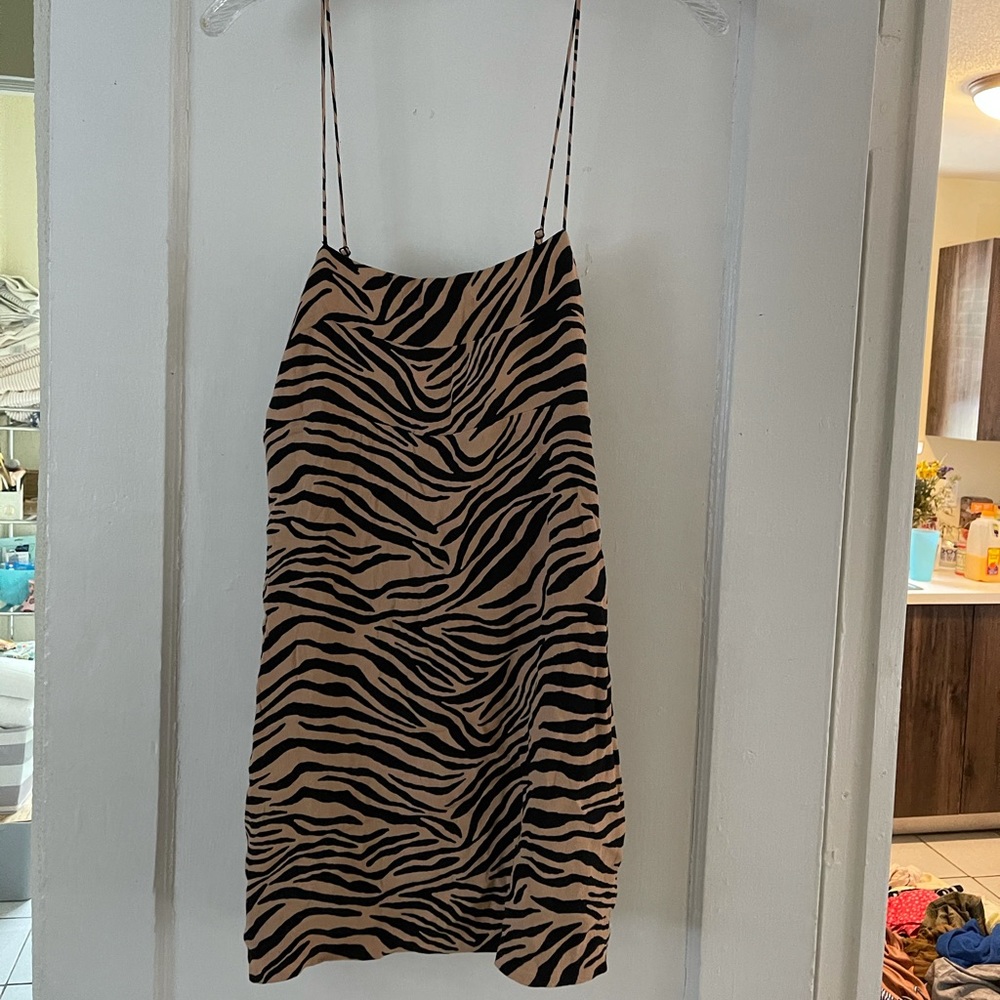 Zebra print mini dress !